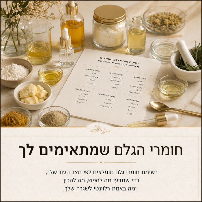 חומרי הגלם שמתאימים לך